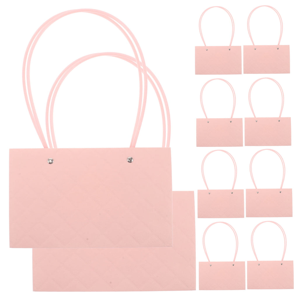 OUNONA  10 Pcs behind Door Wrapping Paper Organizer Boxes for Flowers Arrangements Pink