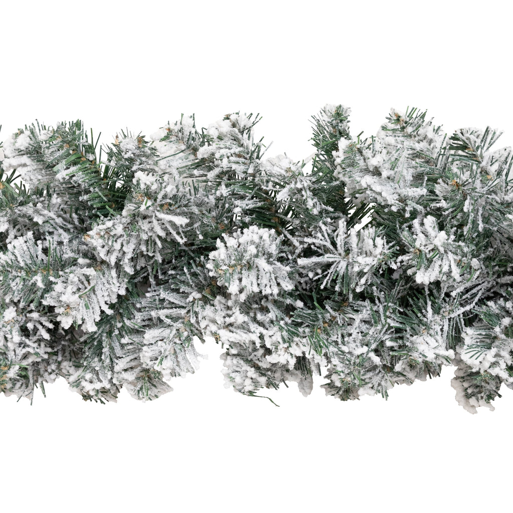 Northlight Flocked Madison Pine Artificial Christmas Garland - 9' x 10" - Unlit