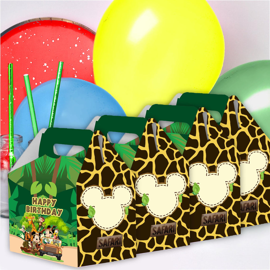 Mouse Safari Gable Candy Box - 12pack - Size 4.4 x4.5 x3in - Birthday