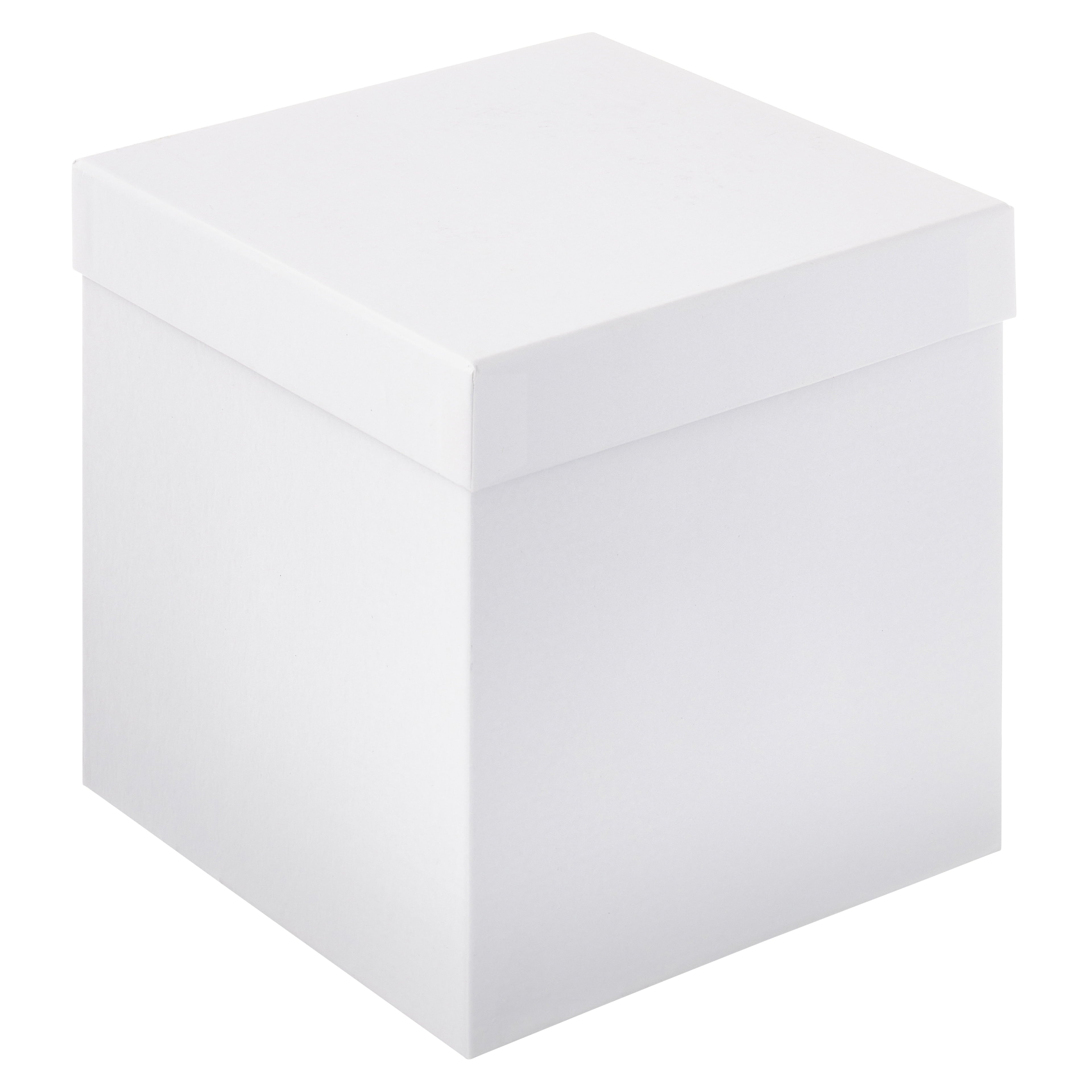 Celebrate It White Square Gift Boxes, 12 Pieces