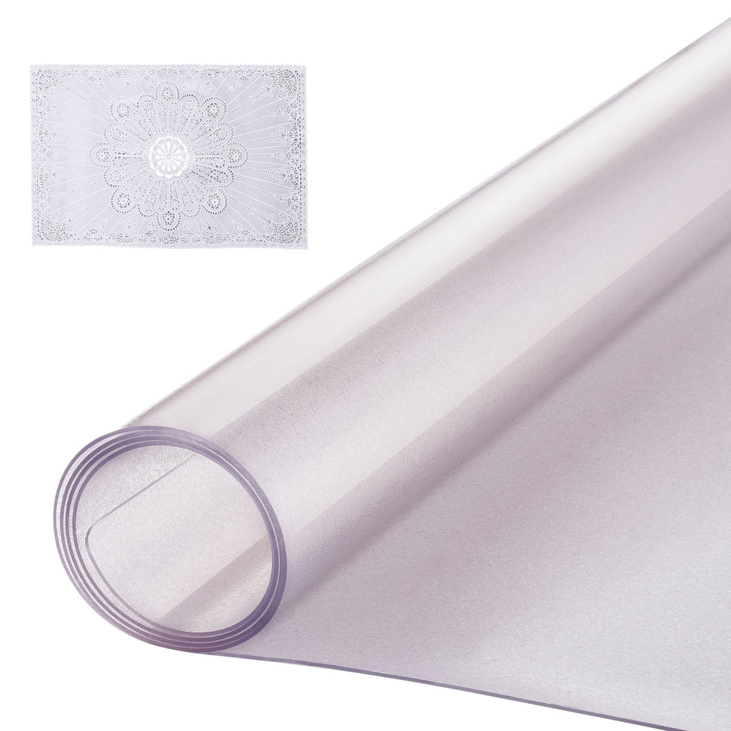 KFFKFF Frosted Desk Protector, 36x60 in, 1.5mm Thick, Rectangle, PVC, Water-Resistant & Simple to Clean, Ideal for Office, Dining, or Nightstand