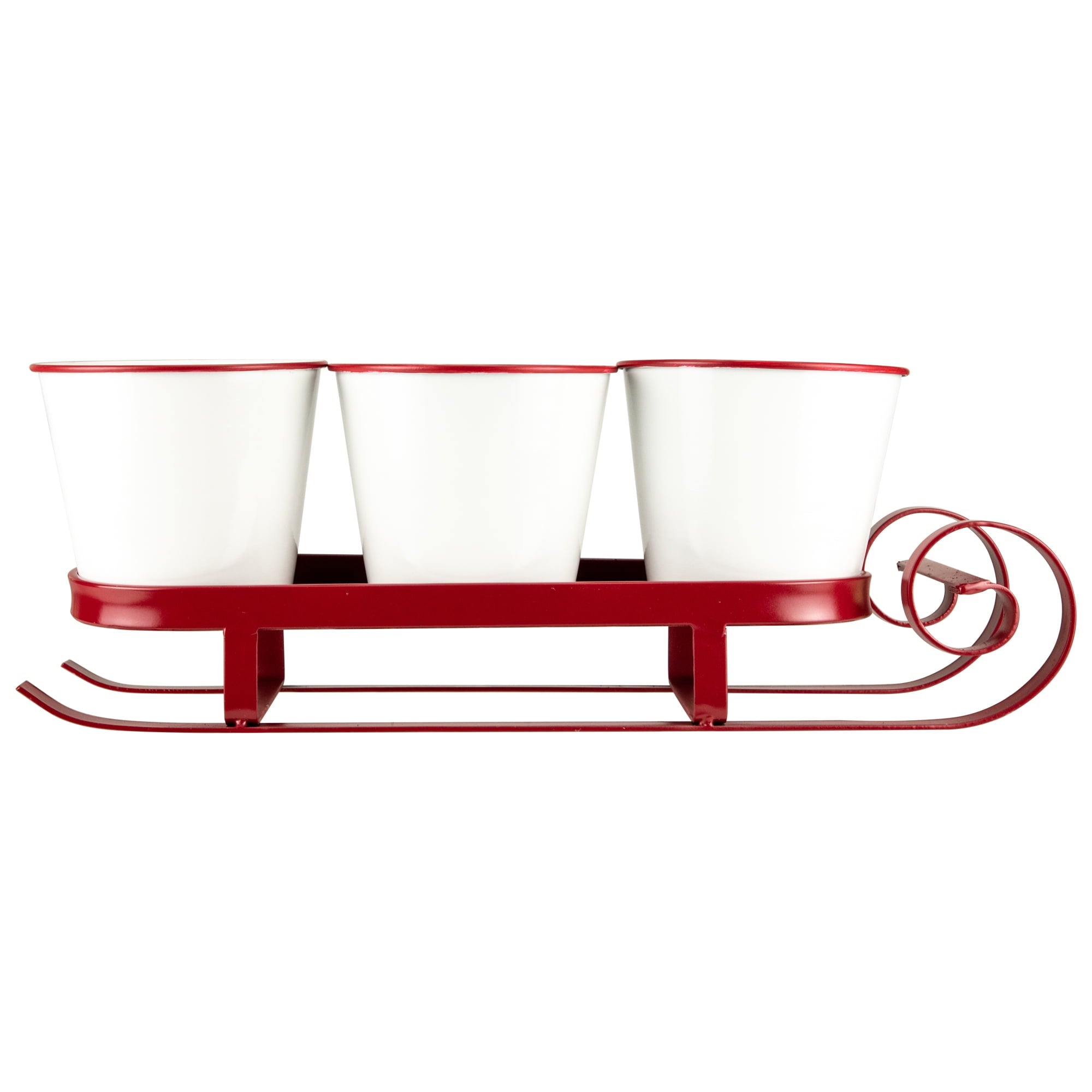 Northlight Sleigh with "Noel", "Joy" and "Merry" Buckets Christmas Centerpiece - 18.75" - Red