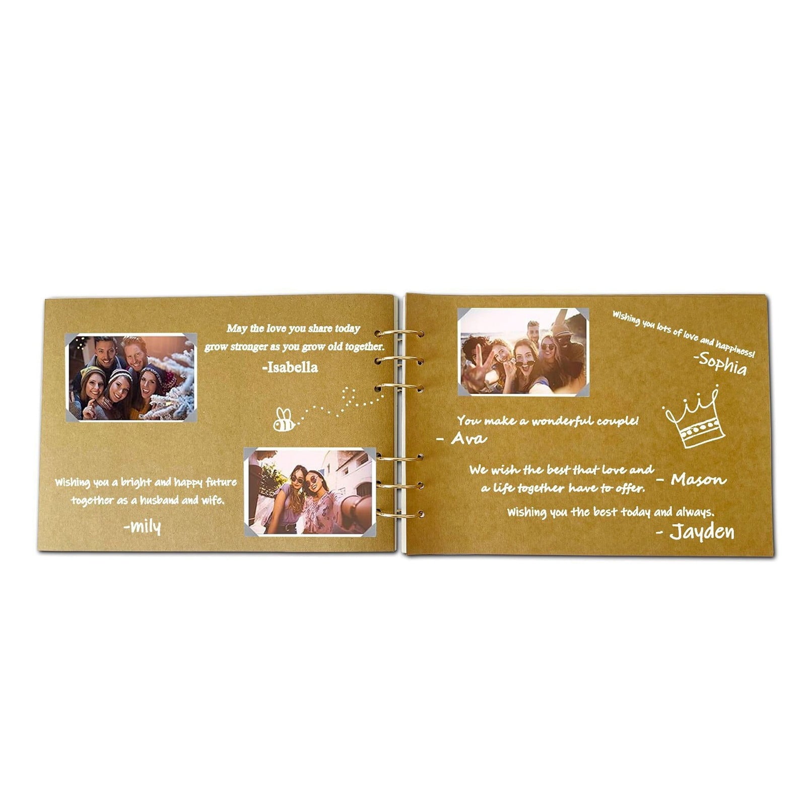 UYUH ‌Graduation Keepsake Guest Book Linen Memory Album, Academic Legacy Journal for Commencement Parties/Open House/Senior Signatures, Capsule & Photo Display System‌