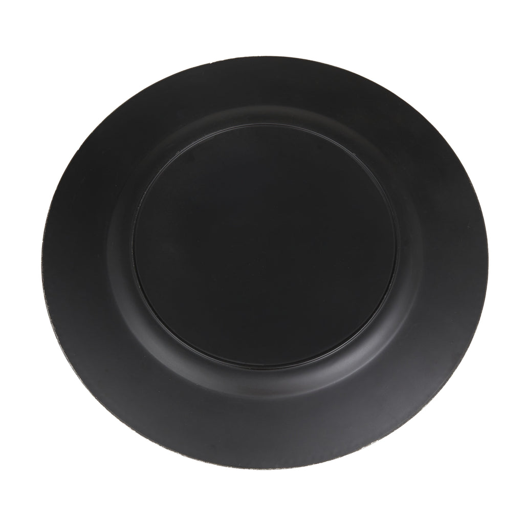 DecMode 13" Round Silver Melamine Charger, Set of 8