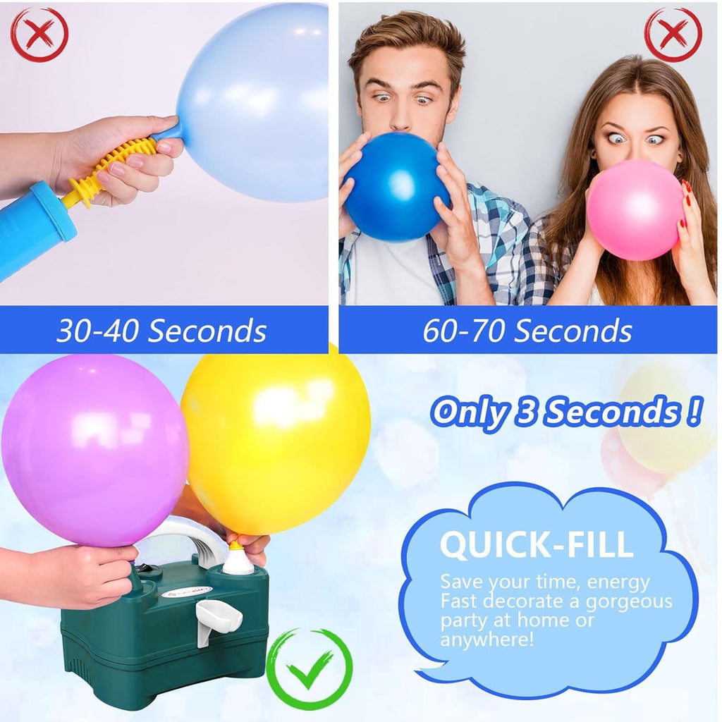 High,Efficiency Balloon Air Pump, Lightweight  Powerful 600W For Home, Parties  Commercial Use