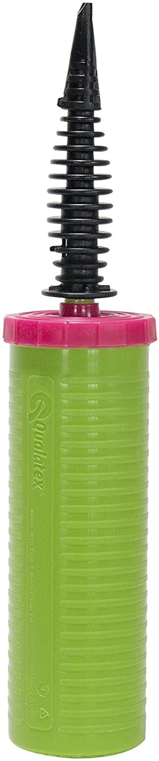 Qualatex 260Q Vibrant Assortment Biodegradable Latex Balloons 100 Units with 1 Dual Action Inflator Pump