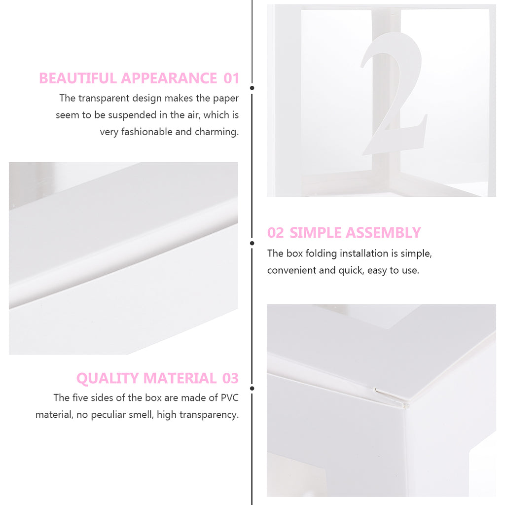 WORGEOUS 2pcs Transparent Balloon Box Party Decorative Balloons Case Balloons Accessories