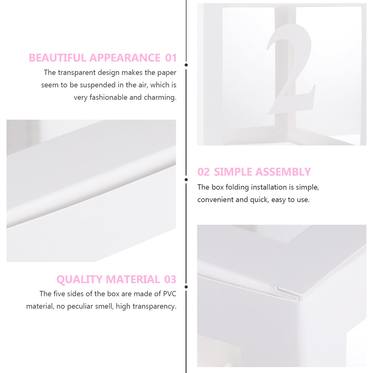 WORGEOUS 2pcs Transparent Balloon Box Party Decorative Balloons Case Balloons Accessories