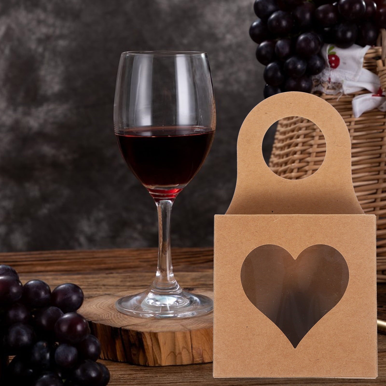Set of 2 Decorative Storage Case Wine Boxes for Shipping Bottle Gift Decoration