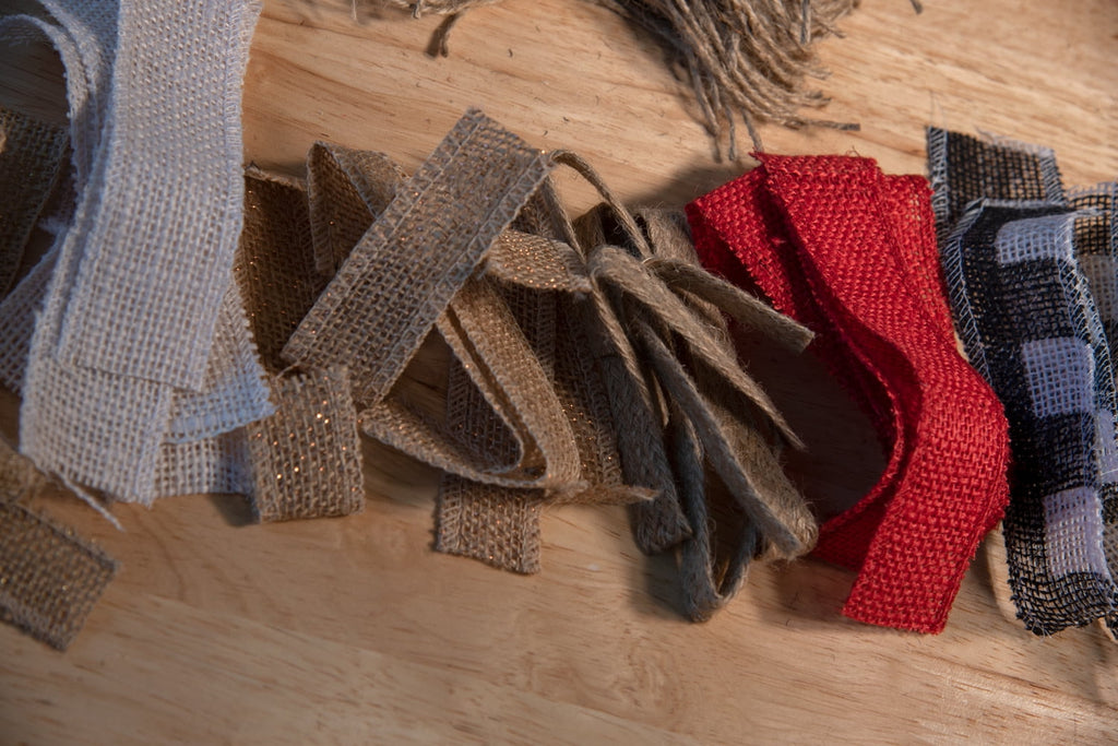 Love, Laugh, Craft Rag Tie Garland Burlap Project Kit, 2-10'L, Precut Ribbon, Multi-Color