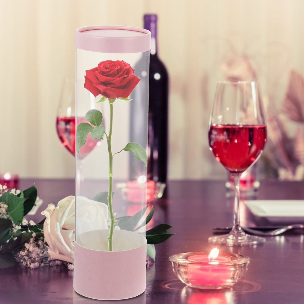 WORGEOUS 2pcs Clear Florist Bouquet Packaging Box Eternal Flower Gift Box Flower Arrangement Box Fresh Flower Packaging Box Craft Present Bags Florist Shop Supplies for Wedding Birthday