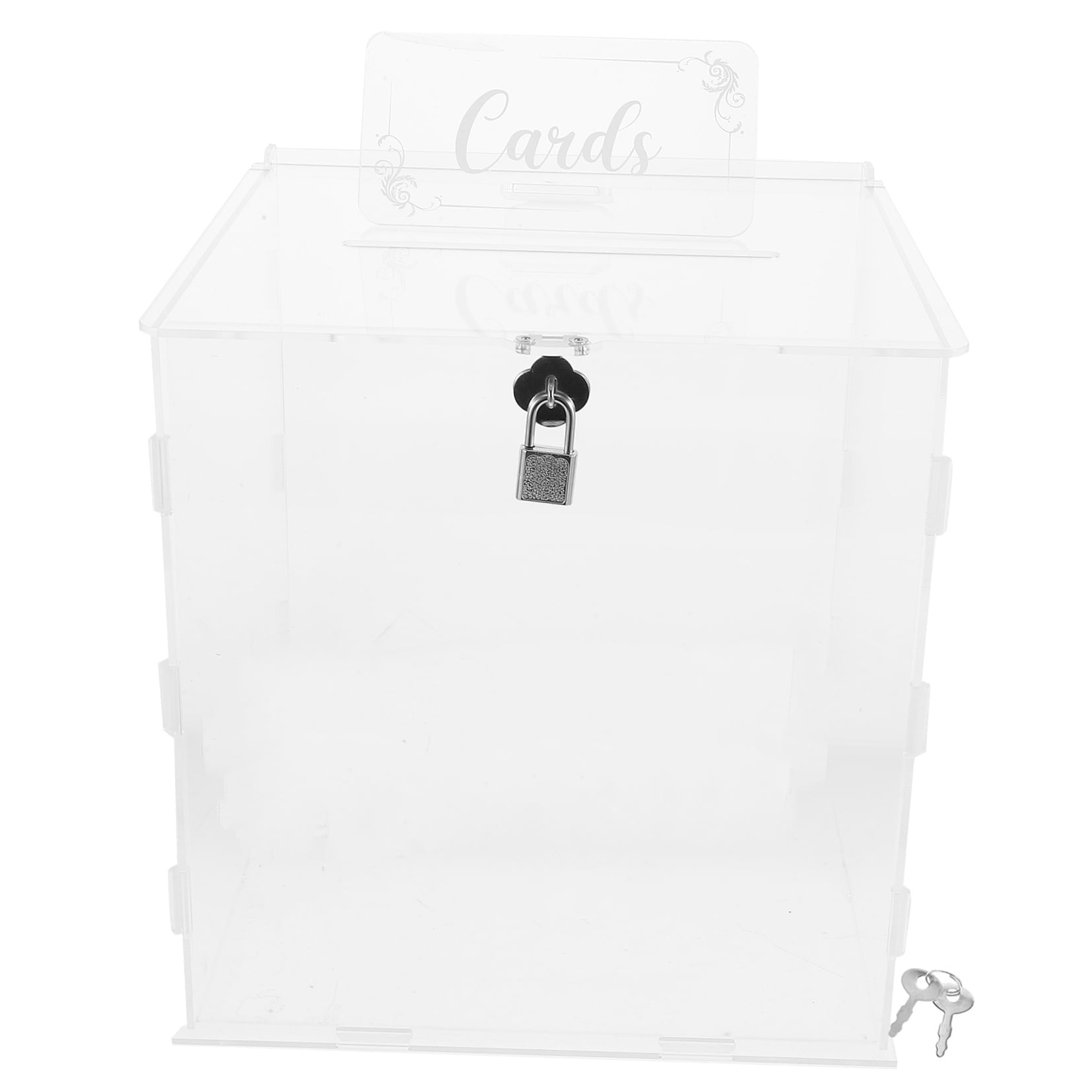 IDEANATEGRATE Wedding Card Holder Acrylic Square For Receptions 1Pcs 9.82x9.82x9.82 In