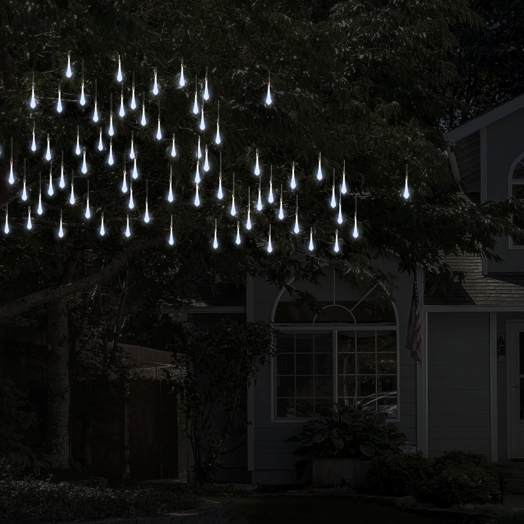 Pure Garden 20.5FT Outdoor Solar String Lights 2-Pack with 8 Light Modes
