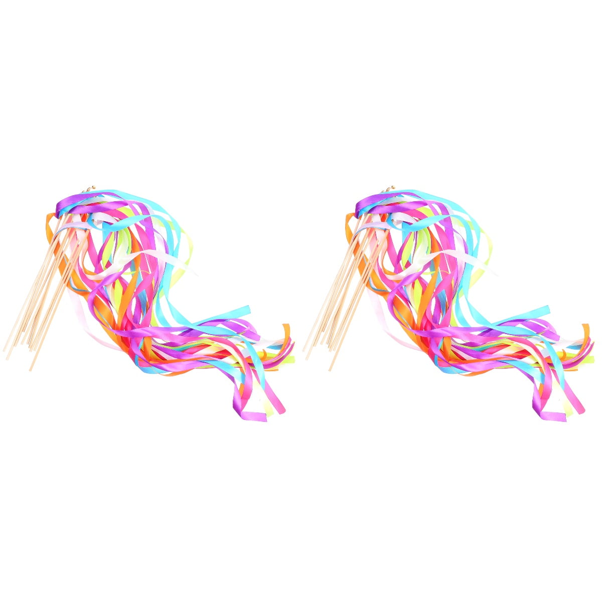 20 pcs Wedding Fairy Sticks Party Ribbon Sticks Party Favors Random Color