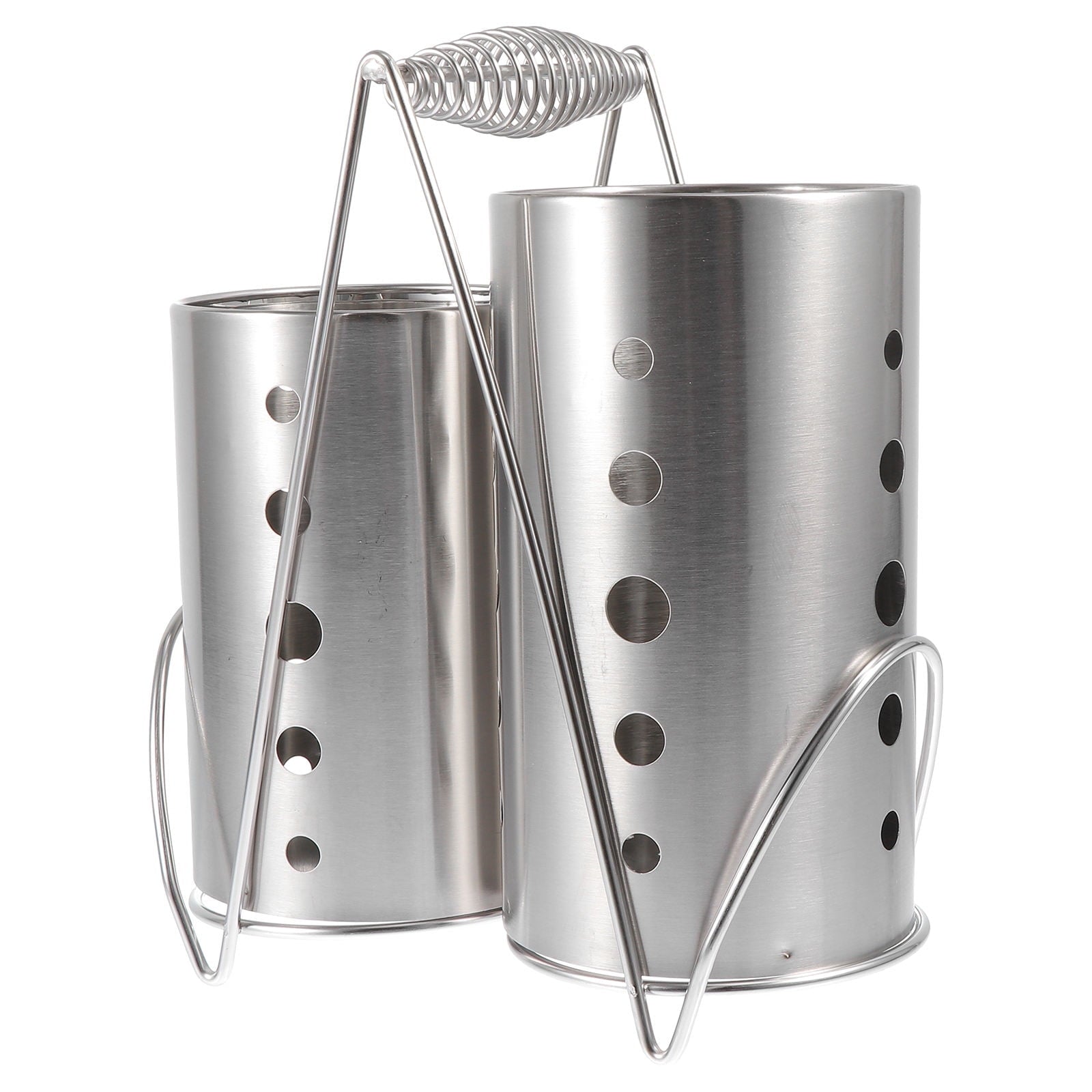 FUTUREORYY 4Set Kitchen Utensils Holders Stainless Steel Silverware Drainer Home Use