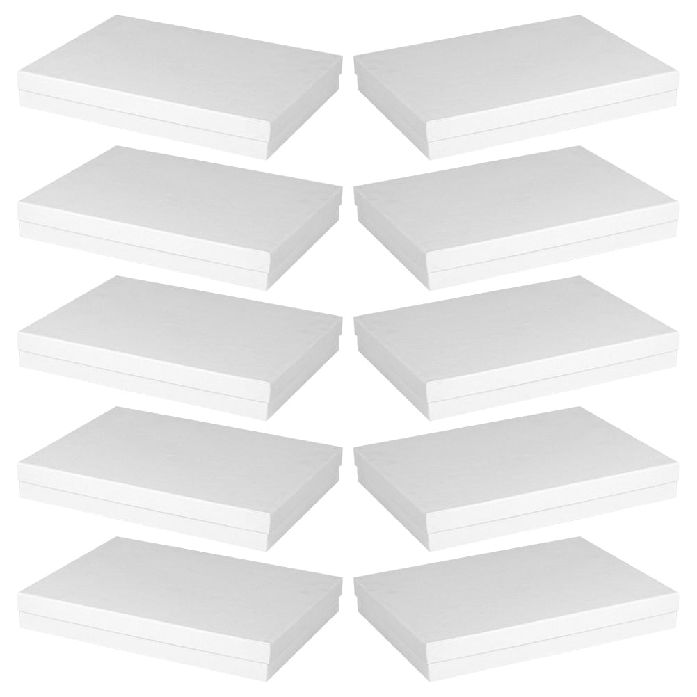 FRCOLOR  10 Pcs Christmas Gift Boxes Wrapping Big Large Moving White