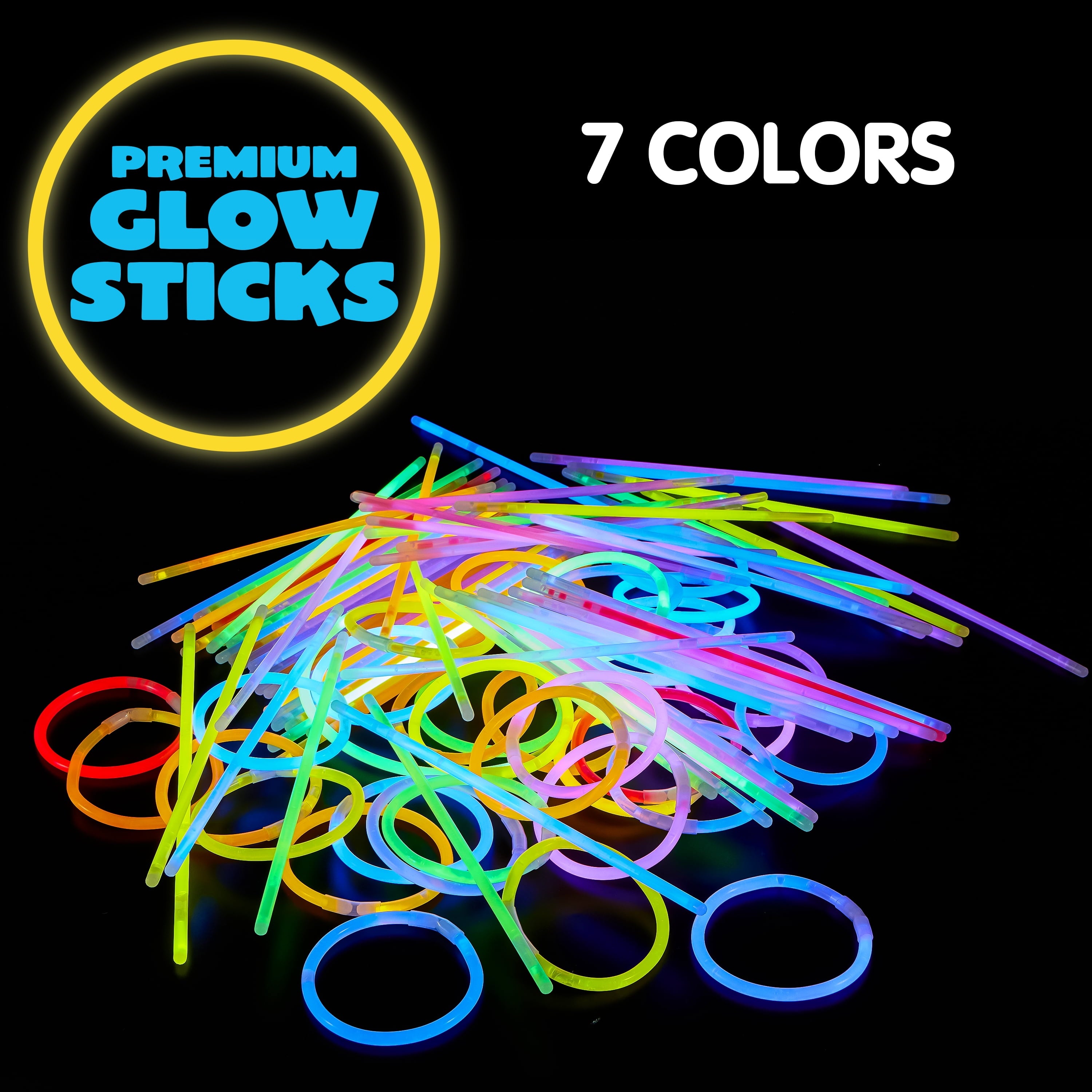 Joyfy 800 Pcs Glow Sticks Bulk 8" Bracelets Necklaces Glow in the Dark Glowsticks Super Bright Light Up Party Favors Neon Party Supplies for Halloween Christmas Easter