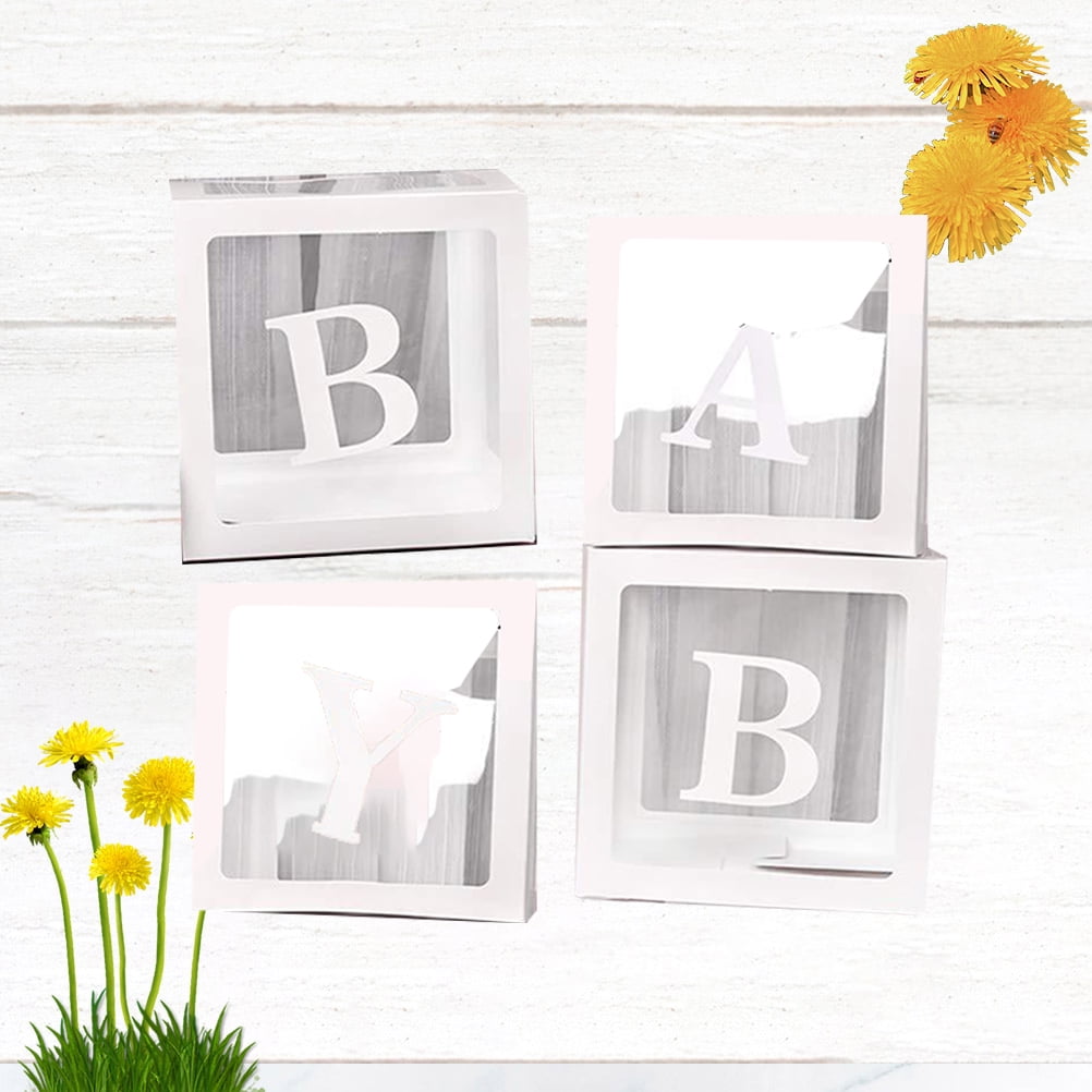 Eeristq 4PCS Creative Transparent Balloons Box Party Decorative Balloons Box Exquisite Balloons Arch Bridge Accessories Without Balloons for Valentine Day White