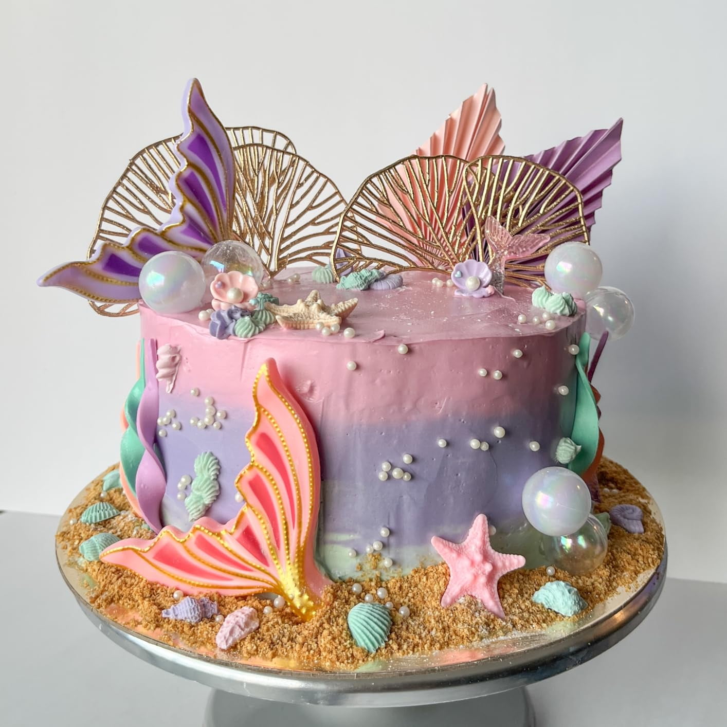 Mermaid Cake Topper Under The Sea Cake Decors Seashell Cake topper Mermaid Tail Cake Decoration Mermaid Birthday Cake Toppers Baby Shower