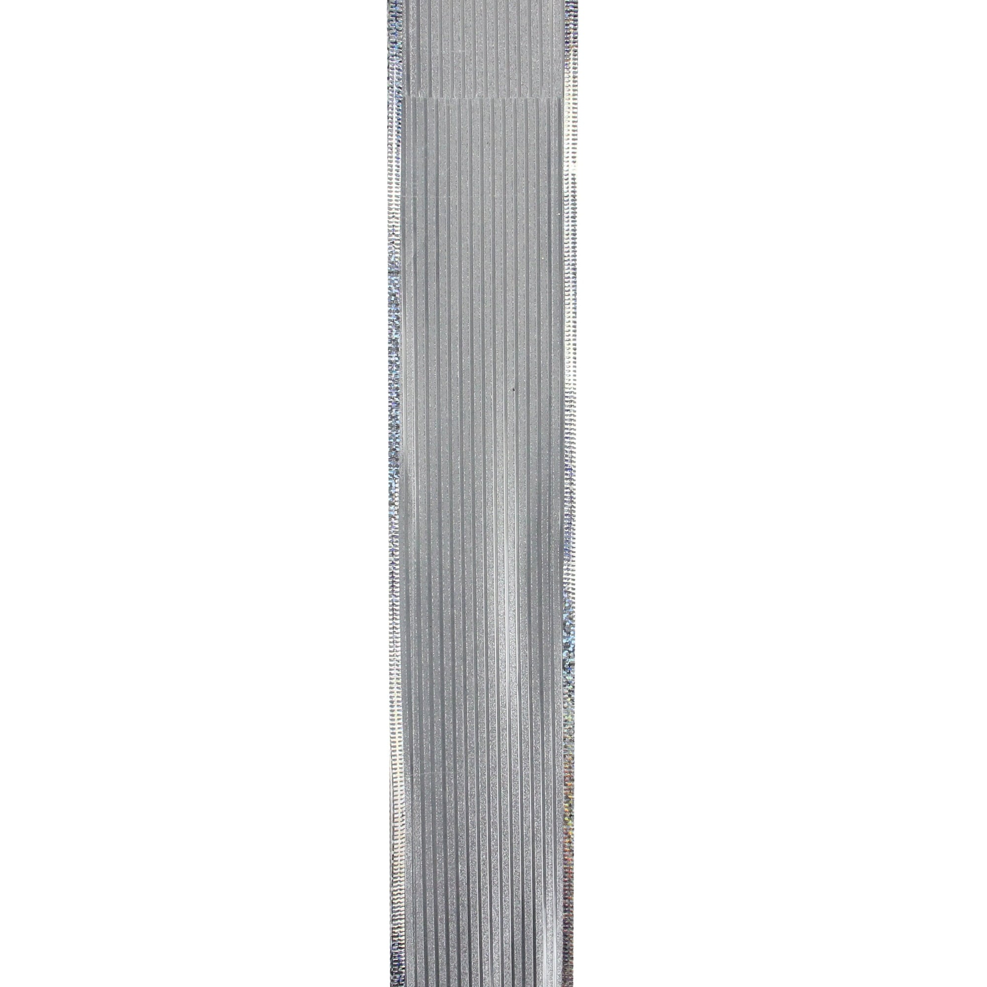 Northlight Club Pack of 12 Shimmery Silver Horizontal Wired Christmas Craft Ribbon Spools - 2.5" x