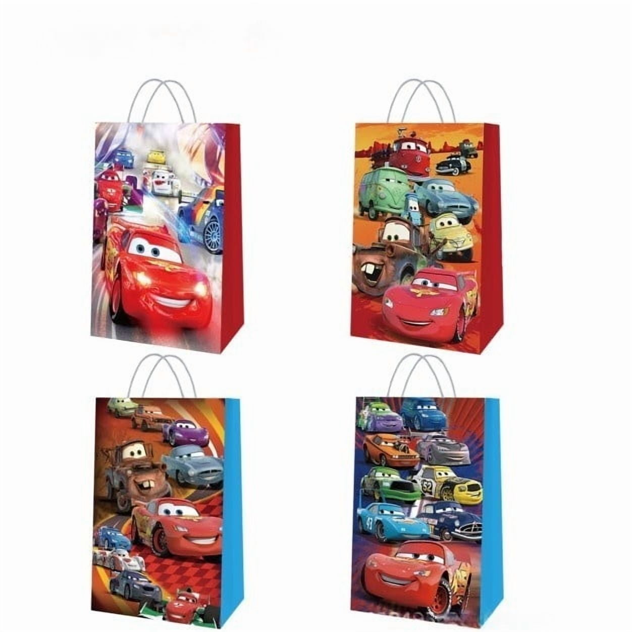 24 Pcs Cars Cartoon Party Gift Bags, Birthday party bags, Cartoon candy bags, Party Supplies（8.26"×5.9"×3.15"）