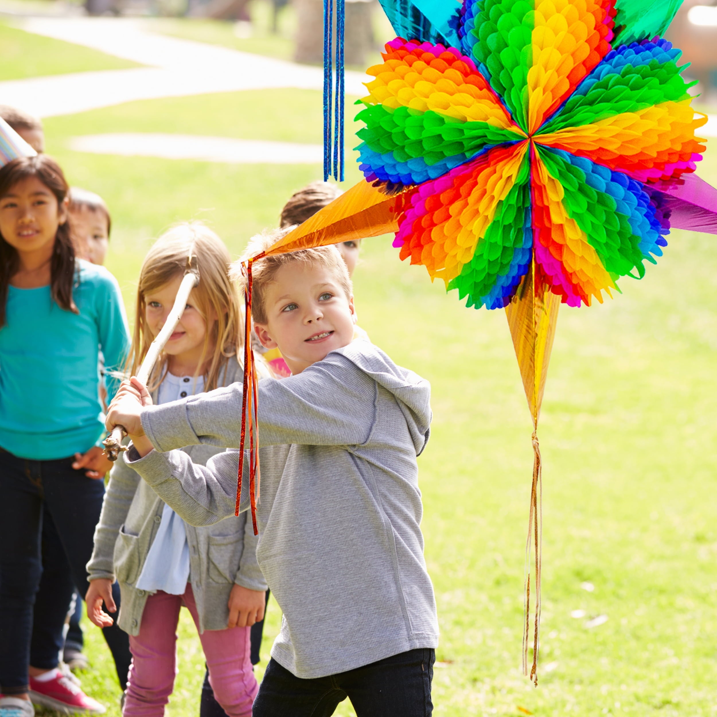 Mexican Piñata (X-Large 34 inches) - Rainbow Pinata - Authentic Handmade Foldable Large Pinata for Birthday Party - Piñatas para Cumpleaños - Mexican Pinata for Kids - Cinco de Mayo Pinata for Adults