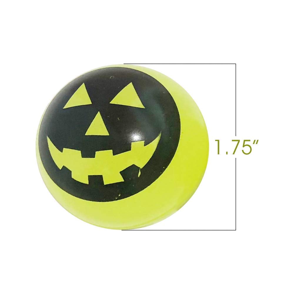 ArtCreativity Glow inITSC&nbsp;The Dark Jack-O-Lantern Bouncing Balls, Pack 1.75 Inch High Bounce Balls for Kids, Trick or Treat Supplies, Glowing Party Favors and Goodie Bag Fillers for Boys & Girls