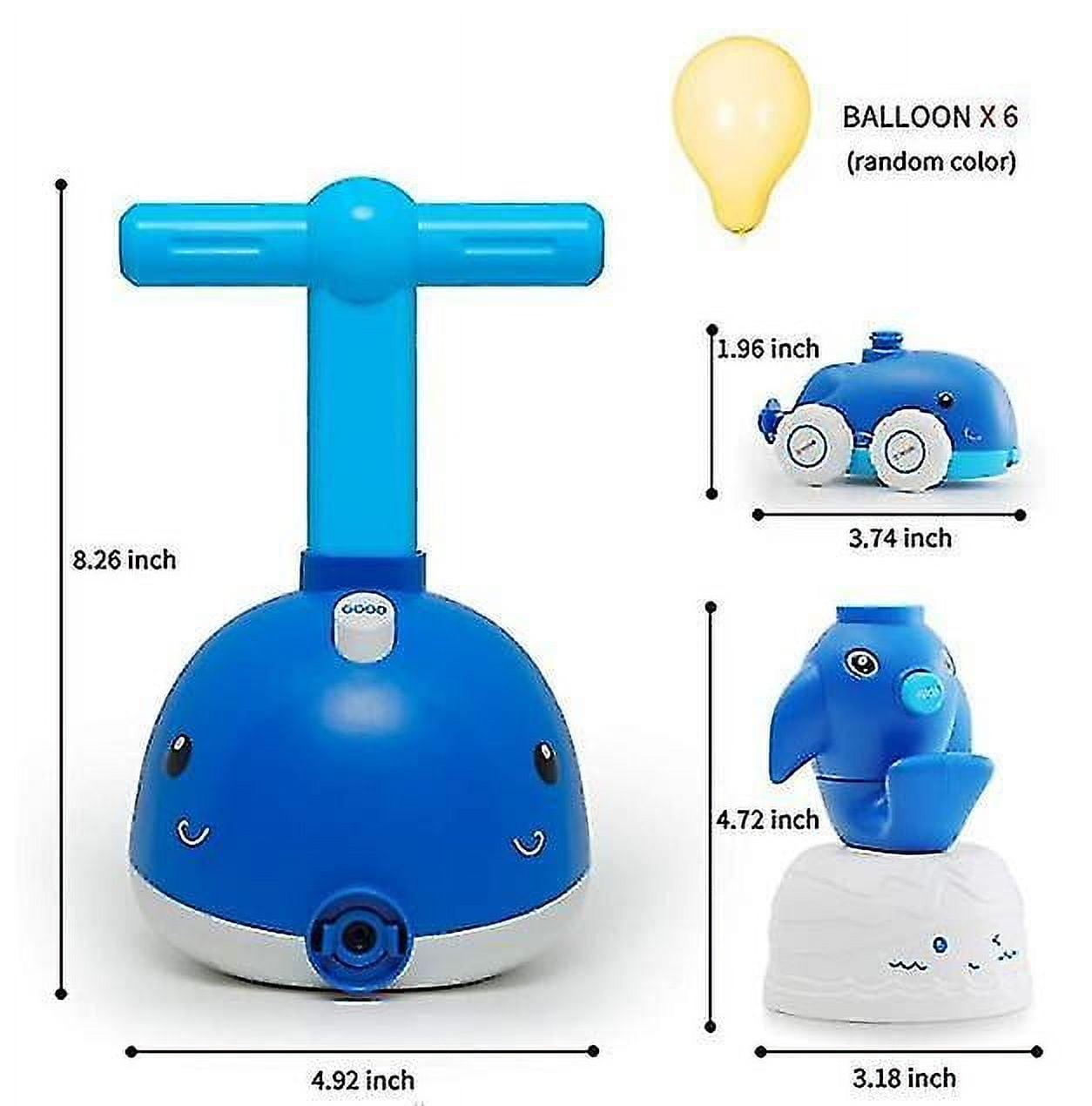 Dolphin Balloon Powered Car Balloon Racing Science Toy Kit With Manual Balloon Air Pump, Suitable Fo