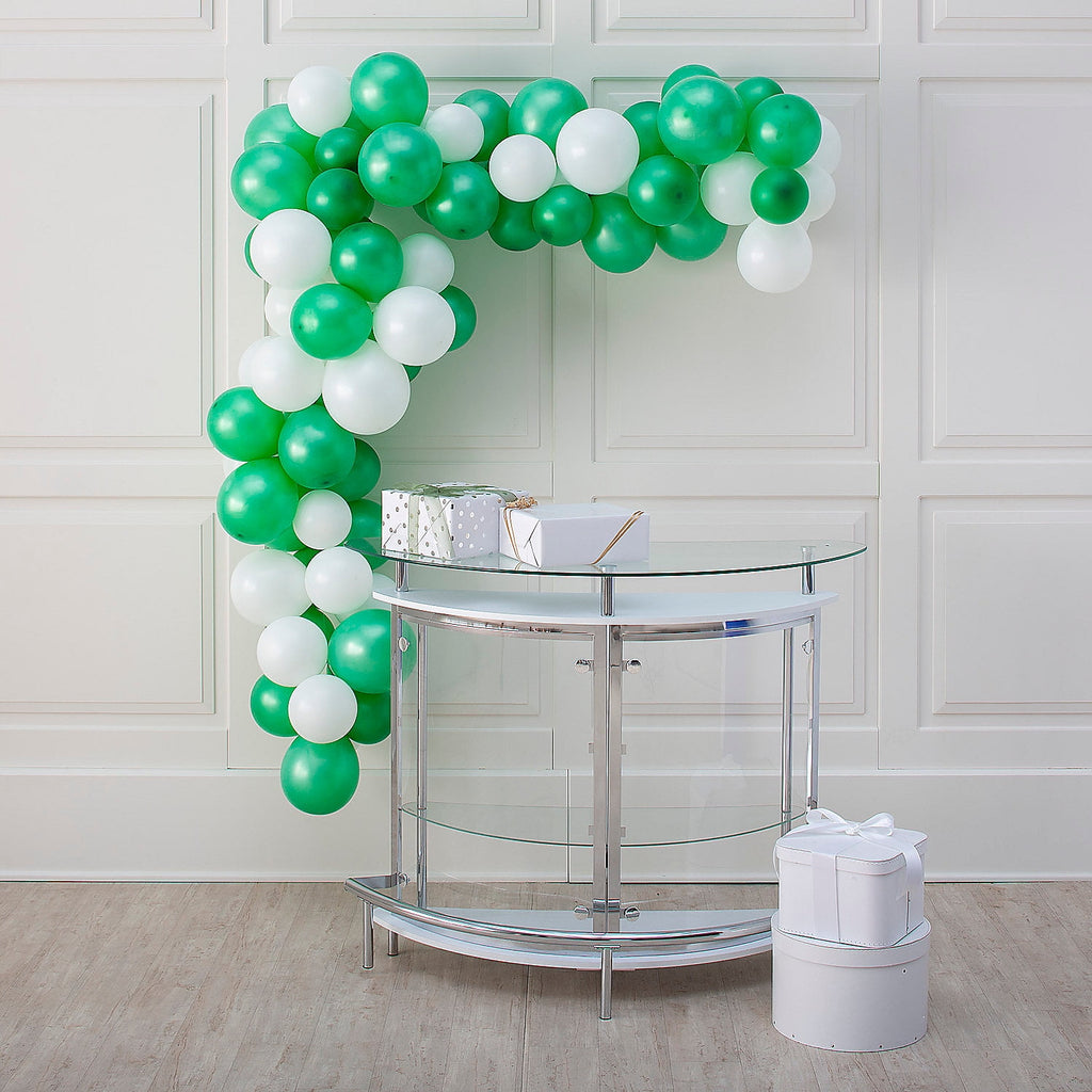 25-Ft. Green & White Balloon Garland Kit with Air Pump, Party Decor, Party, 291 Pieces