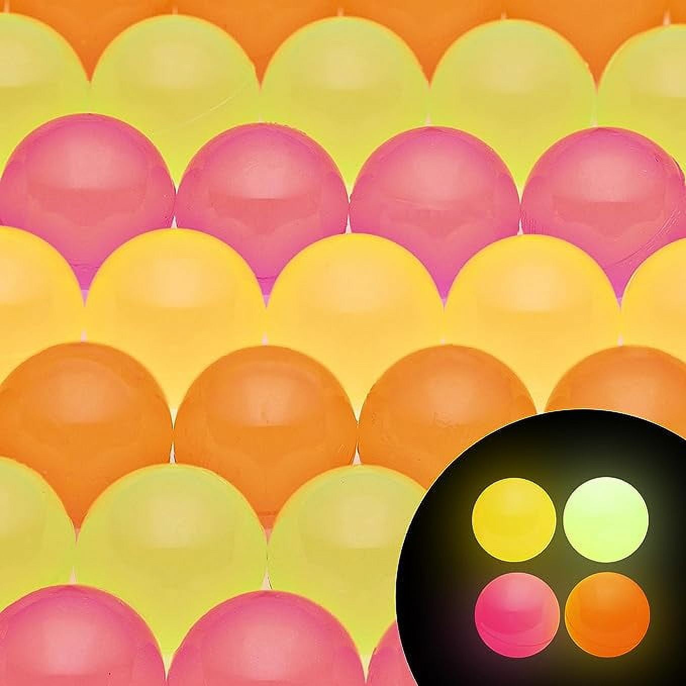 25 mm Glow in The Dark Bouncy Balls - Glow Party Bouncing Balls for Kids