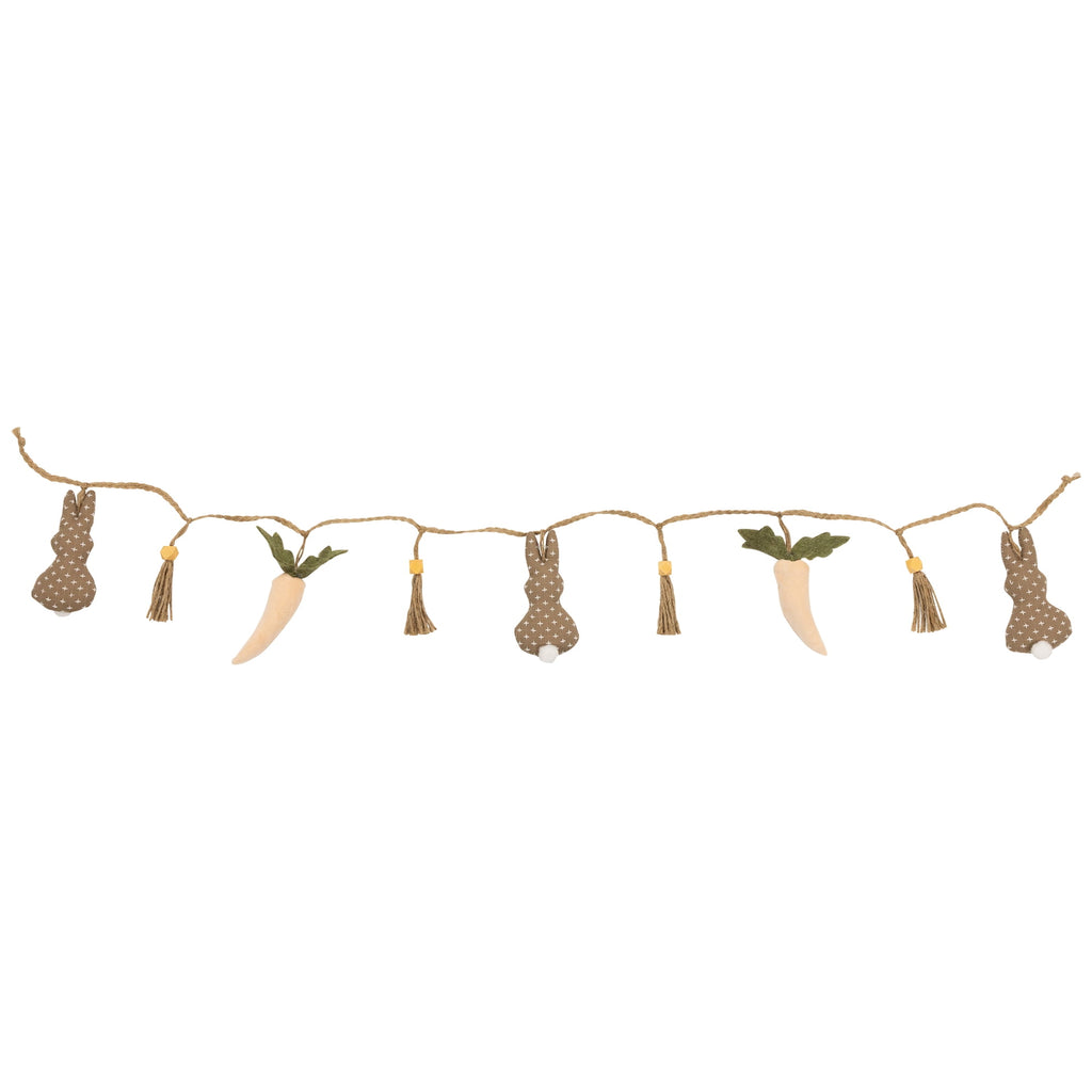 Northlight Carrots and Bunnies Plush Easter Garland - 4'