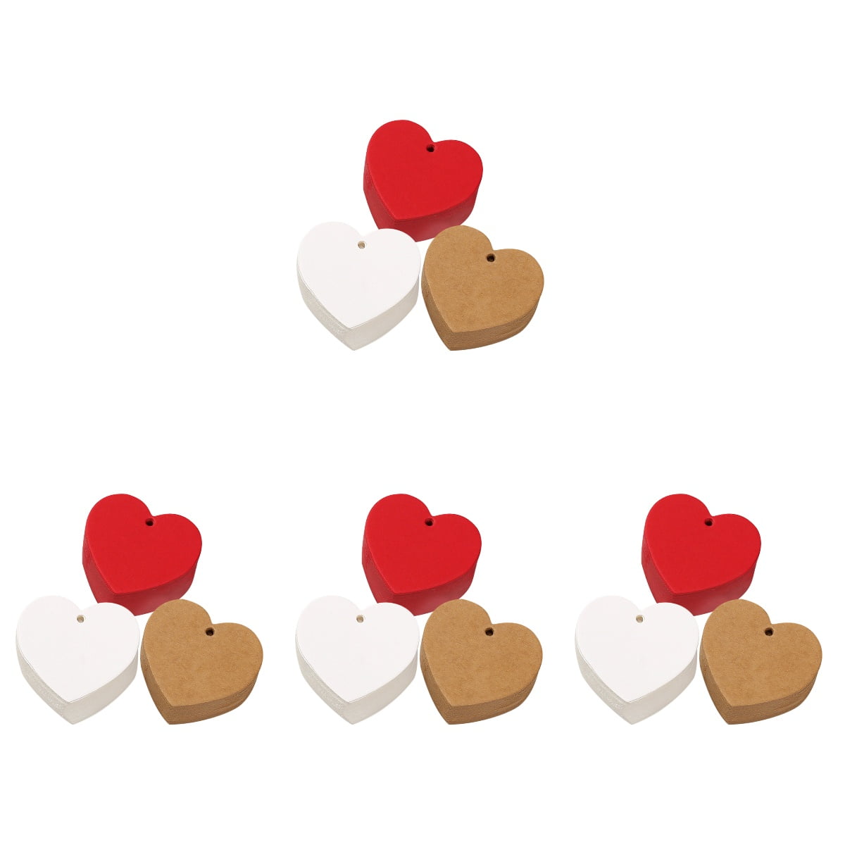 FRCOLOR 1200 Pcs  Heart Gift Tags Hanging Gift Tags Decorative Heart Tags Valentines Day Gift Tags Blank Paper Tags