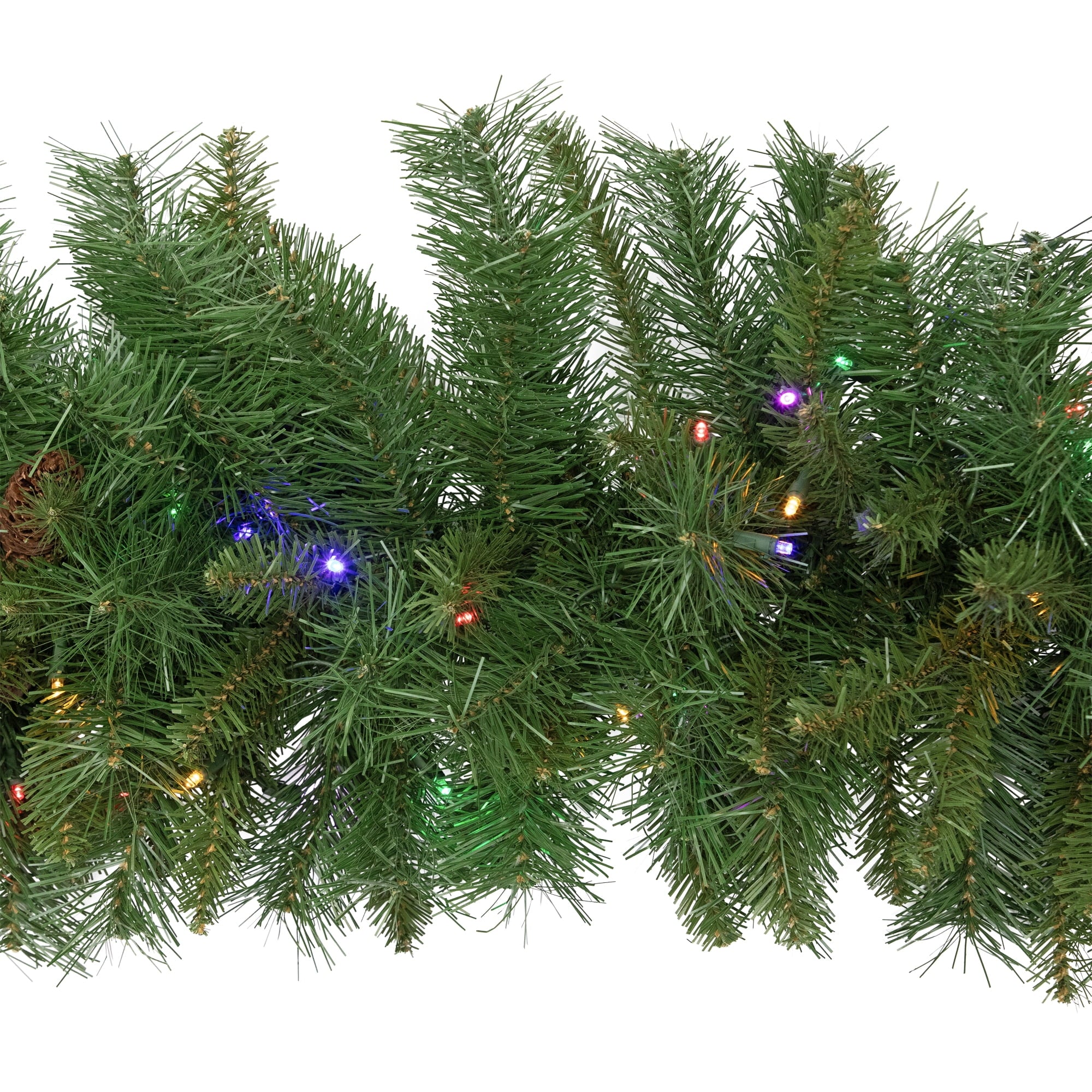 Northlight Pre-Lit Dakota Red Pine Artificial Christmas Garland - 9' x 16" - Multi LED Lights