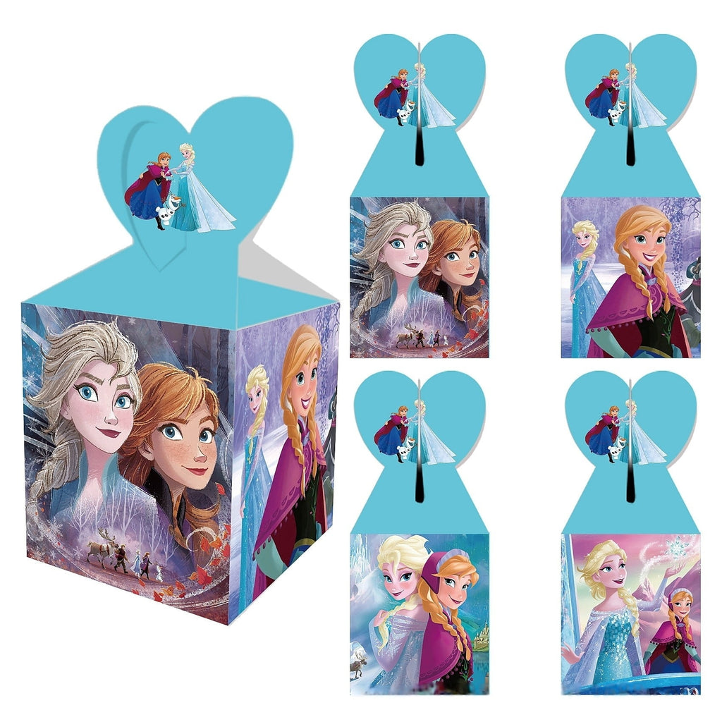 24PCS Frozen Party Candy Boxes for Anime Theme Birthday Party Supplies Decor,Kids Birthday Game Party Kraft Paper Gift Bag Decoration
