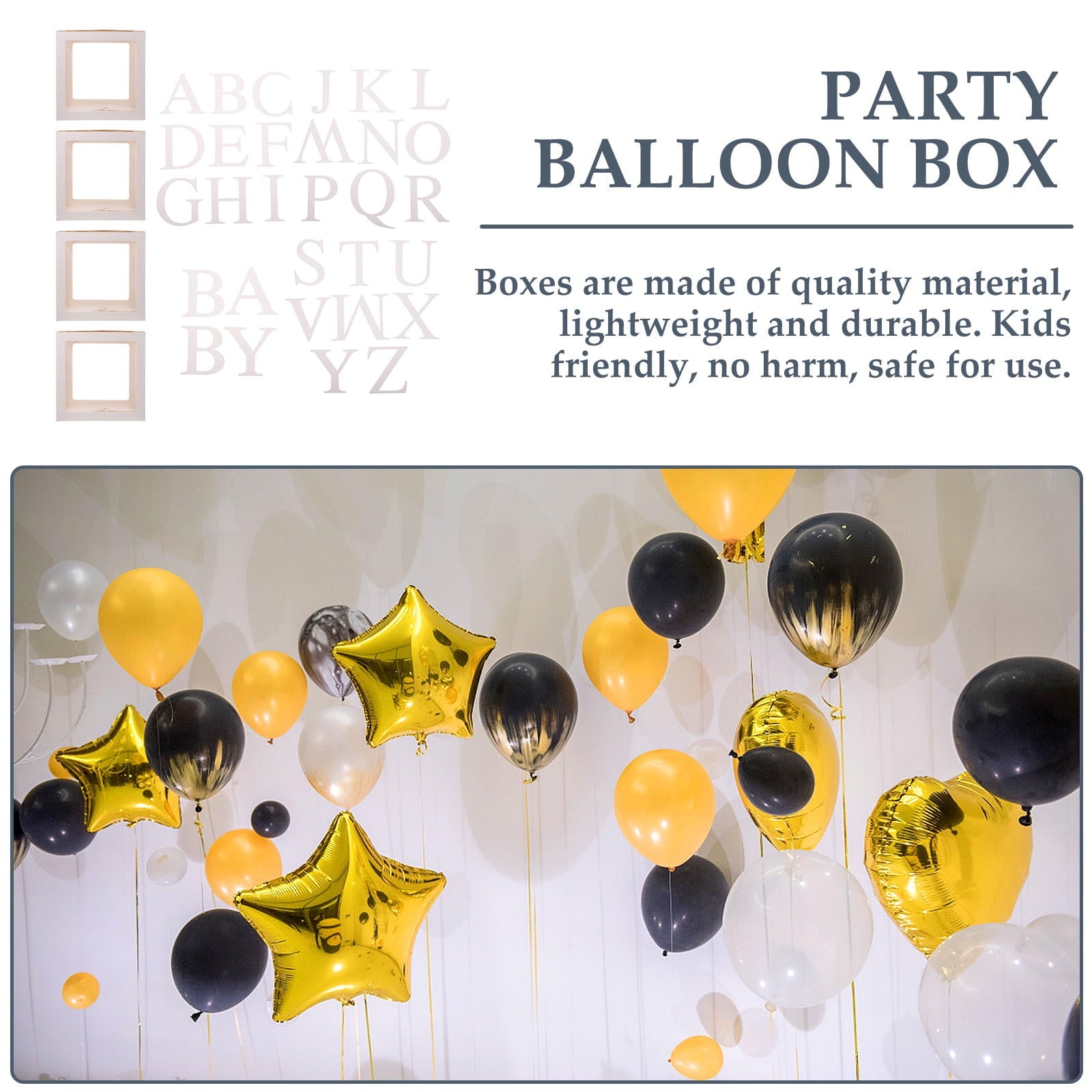 Masteelf 2 Sets of Balloon Boxes Balloon Cases Party Decorative Supplies