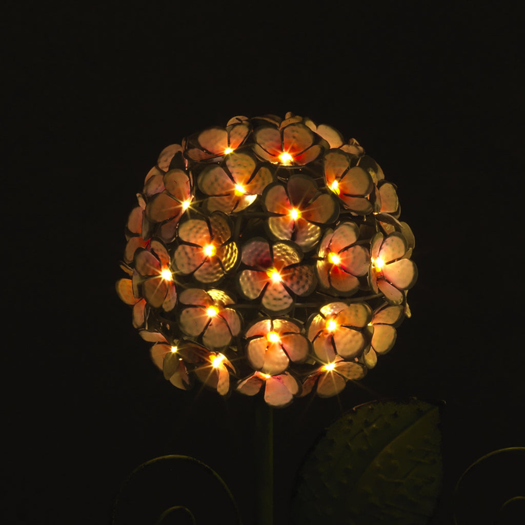 16.3 Inch Battery Operated Metal Flower Tabletop Decor