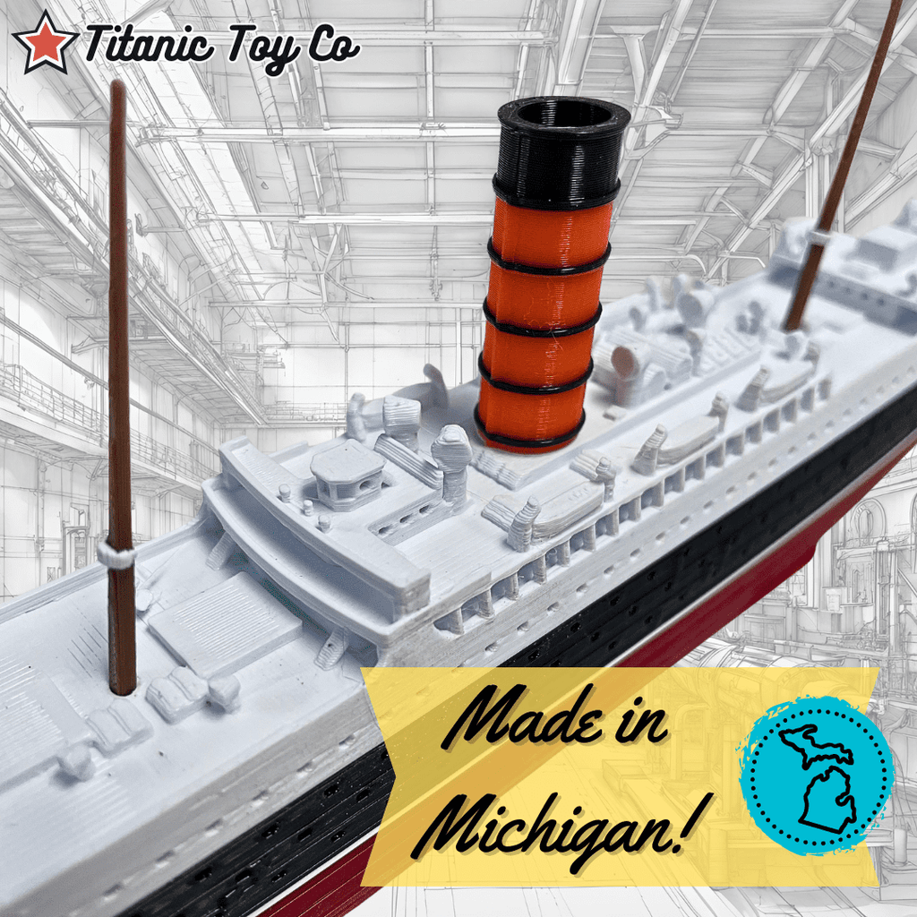 RMS Carpathia Model Ship 1 Ft Long By TitanicToyCo - Assembled Titanic Toys For Kids, Historically Accurate Titanic Toy, Titanic Ship, Titanic Cake Topper, Titanic Figurine, Titanic Boat