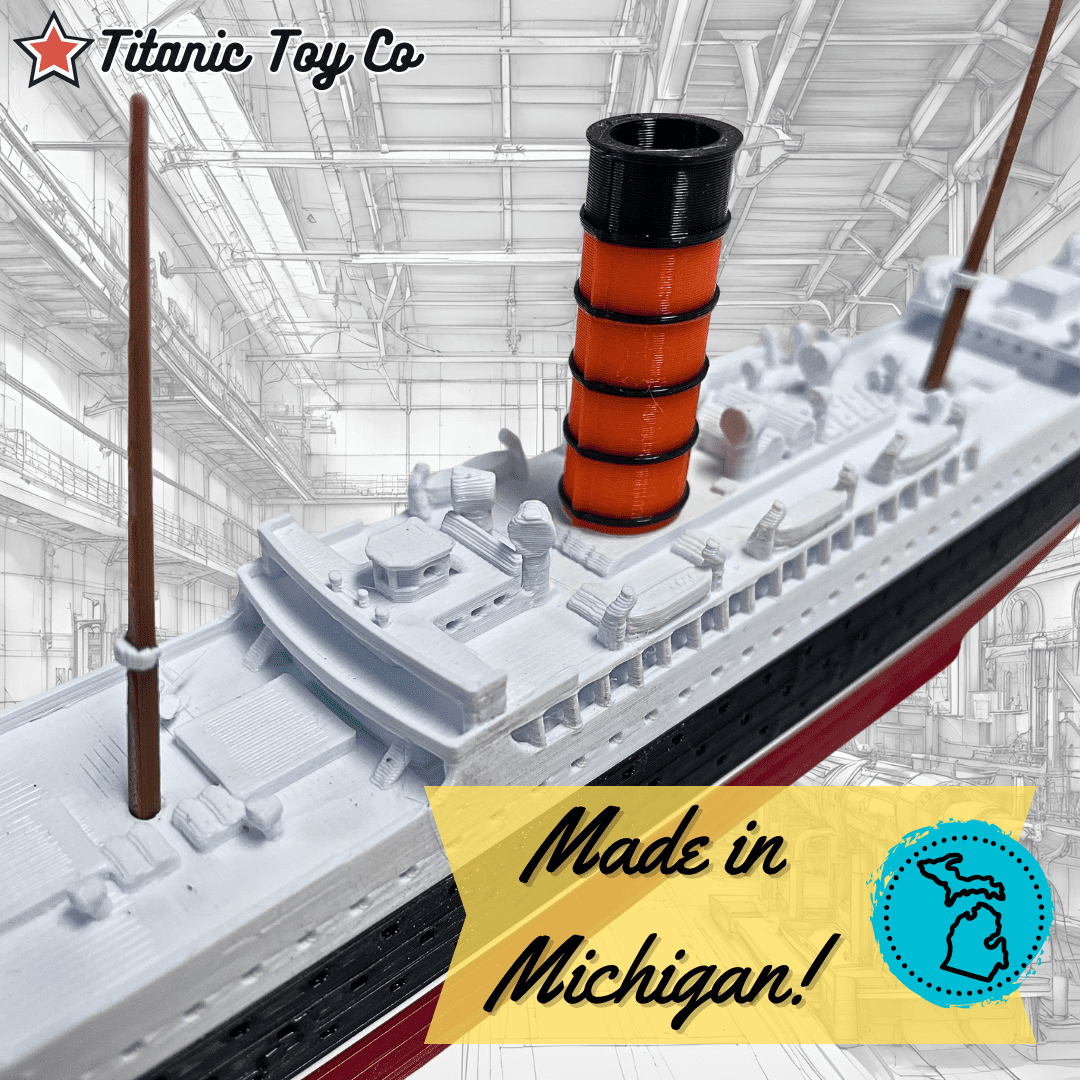 RMS Carpathia Model Ship 1 Ft Long By TitanicToyCo - Assembled Titanic Toys For Kids, Historically Accurate Titanic Toy, Titanic Ship, Titanic Cake Topper, Titanic Figurine, Titanic Boat