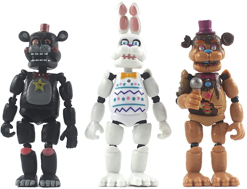 Action Figures, 6 PCS Toy Figures, 5.5 Inches Collectible Toys Set with Ball Joint Connection Light, Cake Toppers for Video Games Fans Boys, Girls, Kids Adults as Gifts