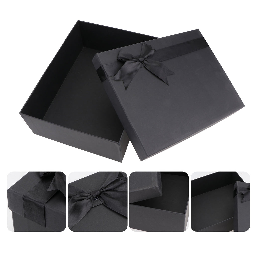Masteelf Black Gift Box for Wrapping Presents Made of Durable Paper Ideal for Valentine's Day Christmas and More 1 Pc