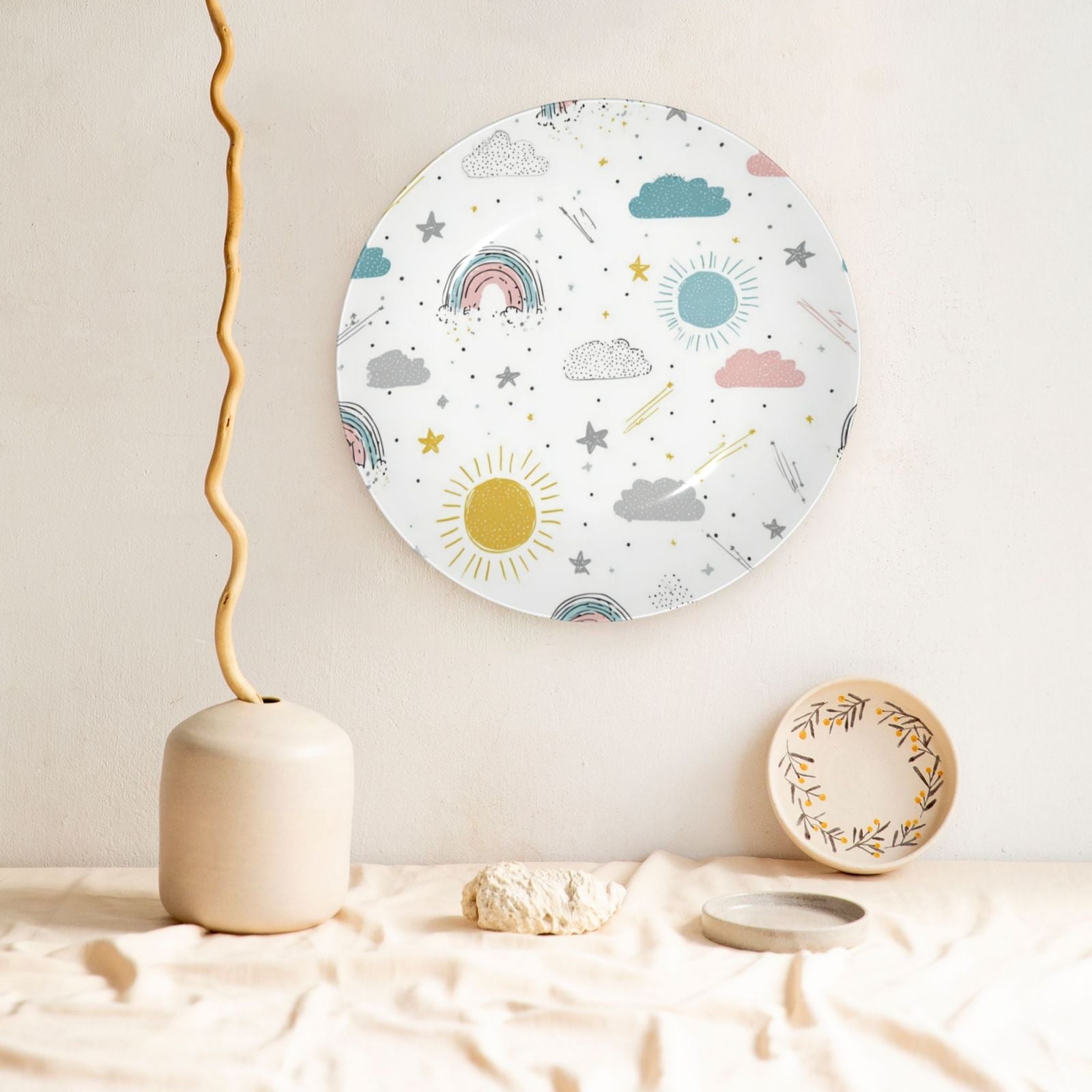 Decorative Plates – Bone China Wall & Table Decor - Rainbow - 7in