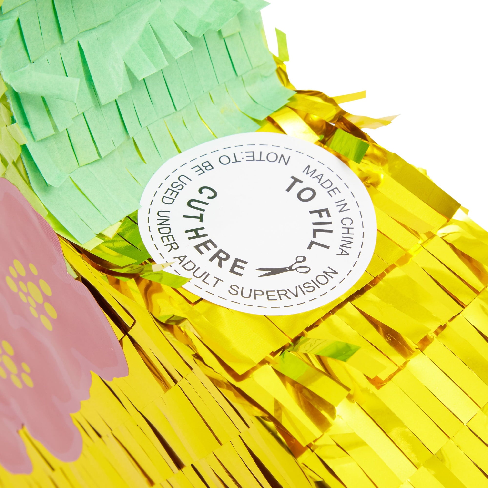 Pineapple Pinata for Hawaiian Luau Party Decorations, Kids Birthday (16.5 x 10 x 3 In), For Ages 3+