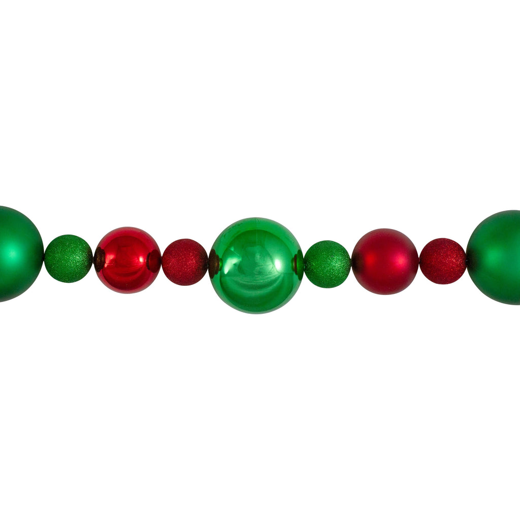 Northlight Shatterproof Ball Artificial Christmas Garland - 6' X 3.75" - Green - Unlit