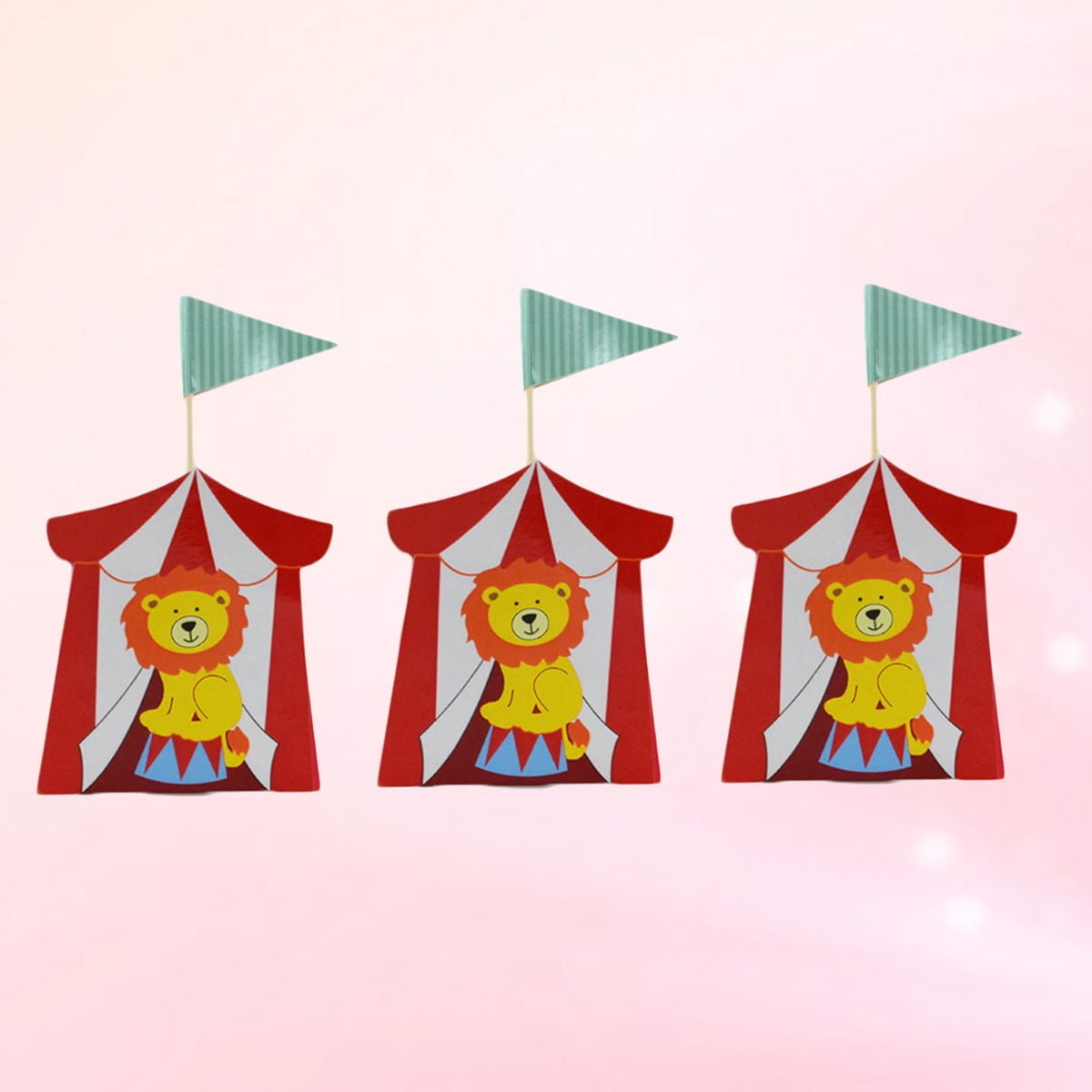 WORGEOUS 60 pcs Circus Animal Candy Box Cartoon Kids Birthday Party Baby Shower Gift Boxes Favor Box Treat Box (Lion)