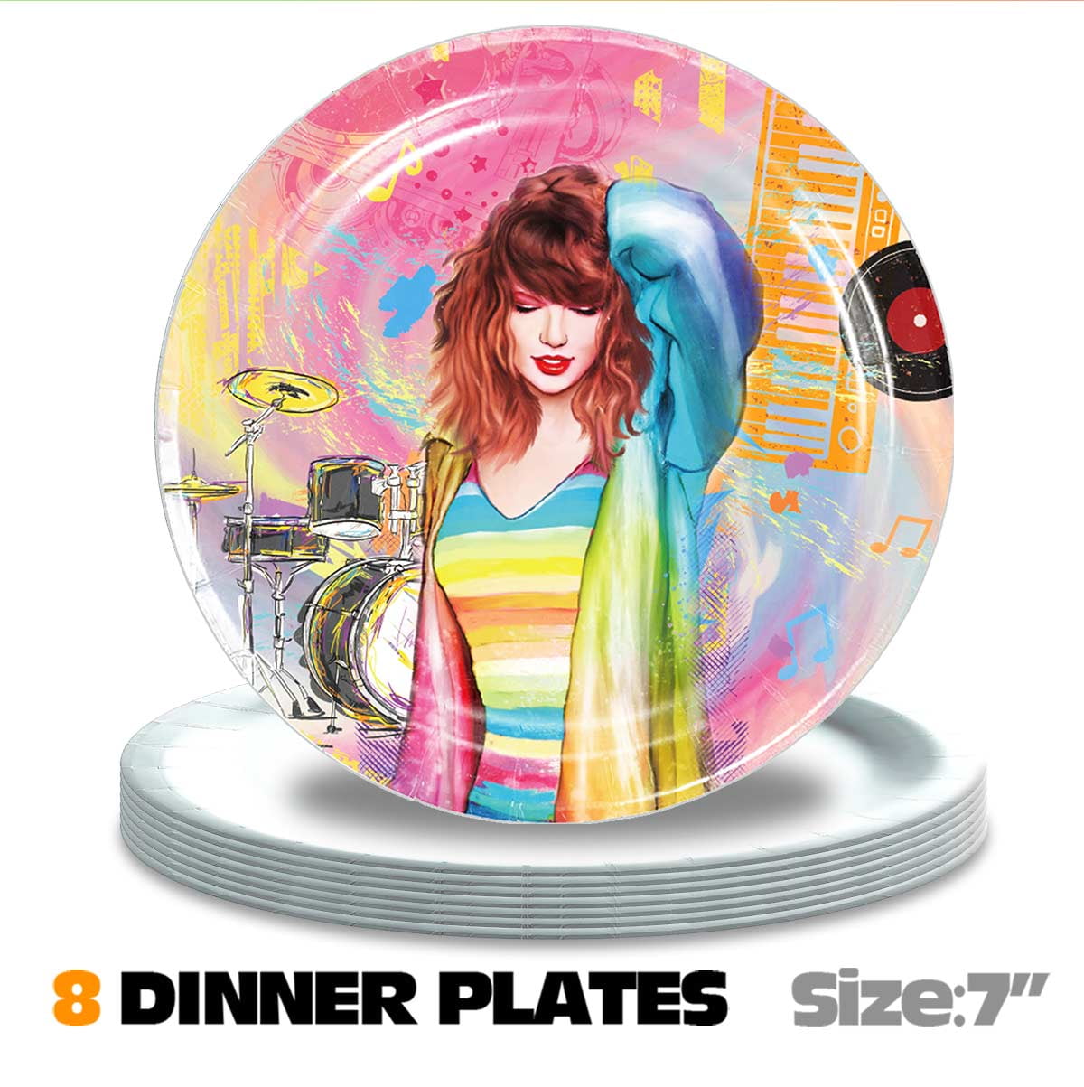TayLor Balloons Supplies Party Decor Plates Decorations Banner Cake Topper Tableware Banner Backdrop