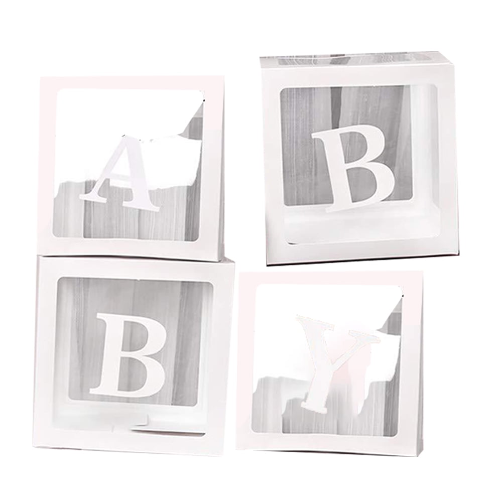 Eeristq 4PCS Creative Transparent Balloons Box Party Decorative Balloons Box Exquisite Balloons Arch Bridge Accessories Without Balloons for Valentine Day White