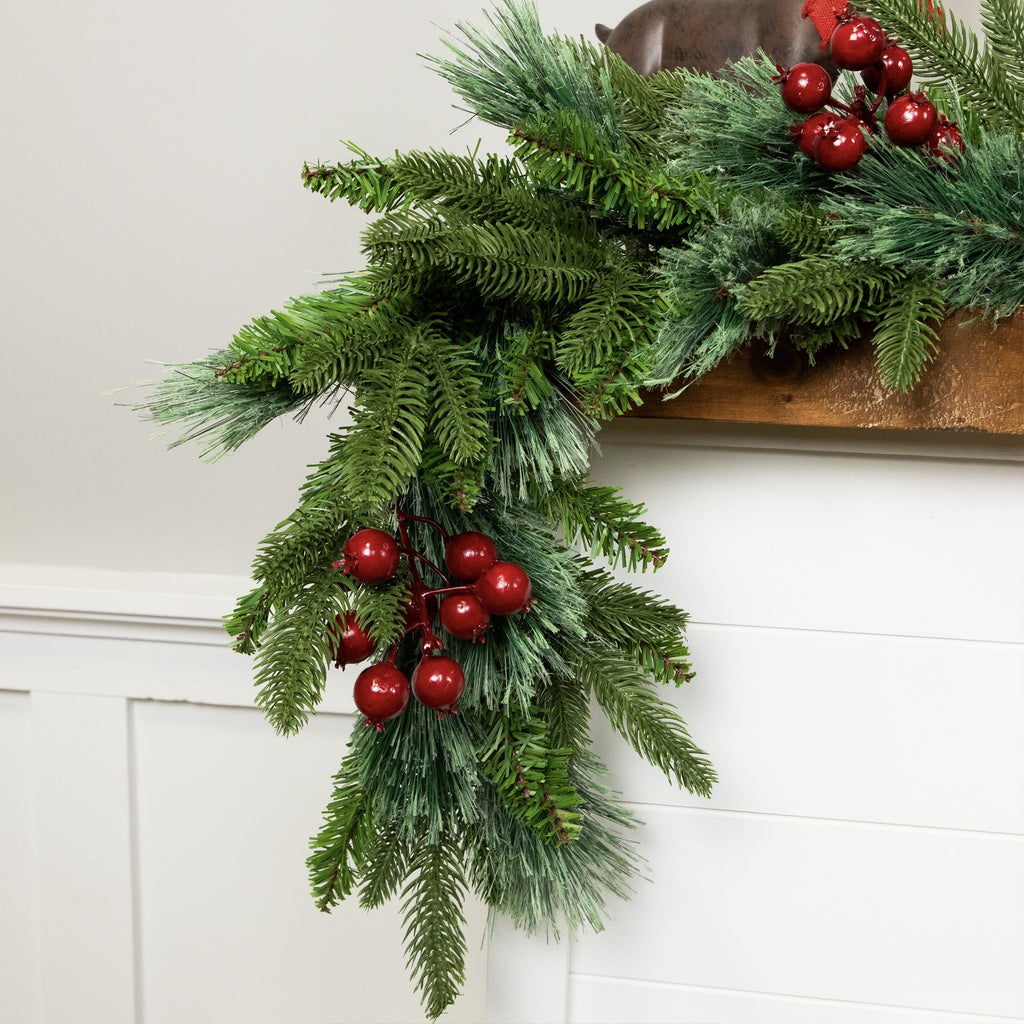 Northlight Calloway Fir with Berries Artificial Christmas Garland - 7' x 12" - Unlit