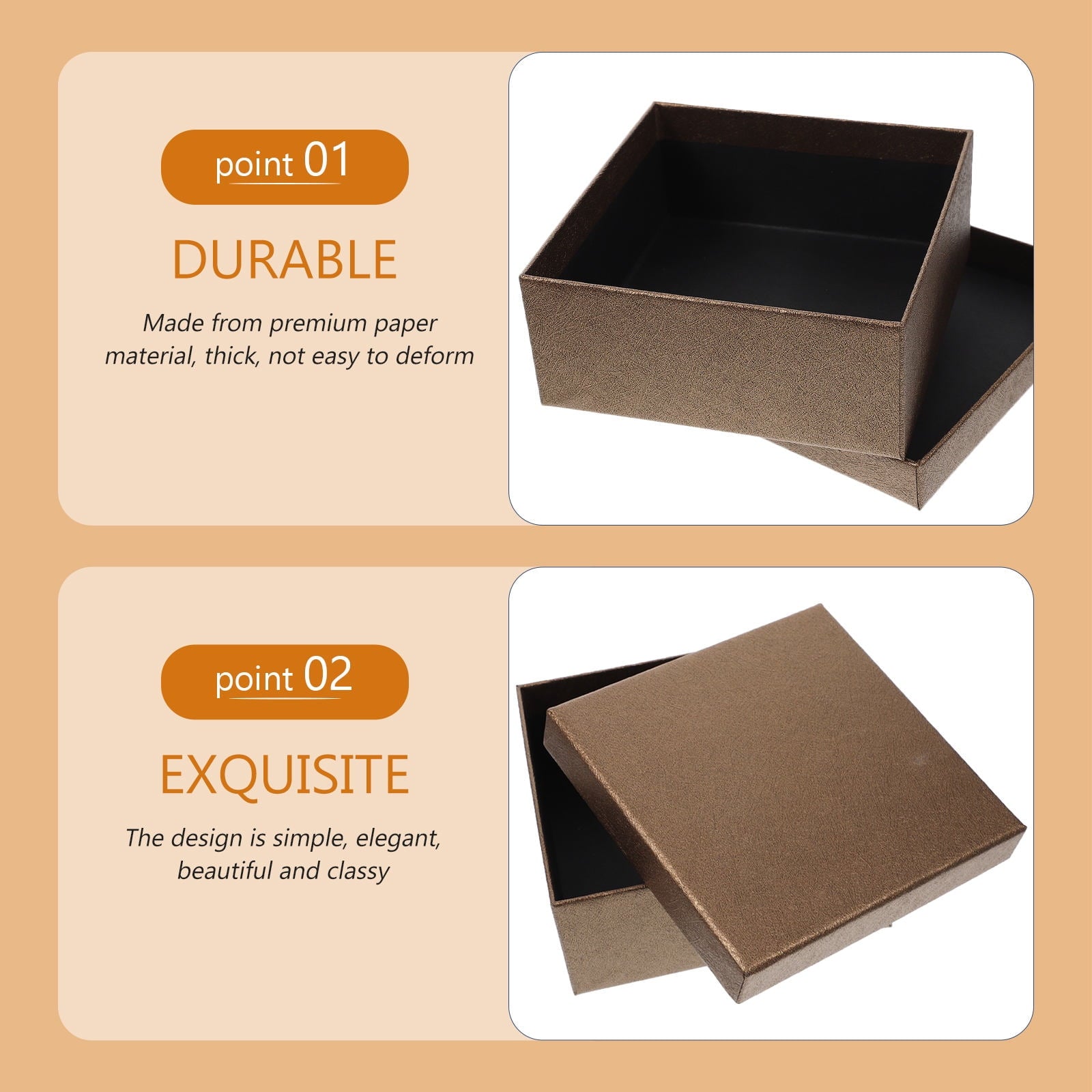 Masteelf  10 Pcs Gift Box Wrapping Packing Boxes Gifts Christmas Coffee
