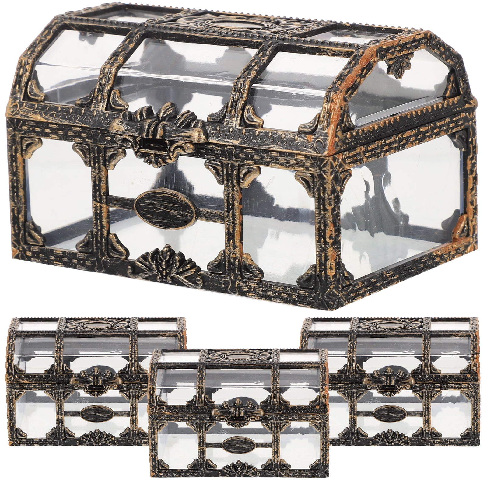 2 Count Pirate Treasure Chest Gift Box Candy Holder Bride