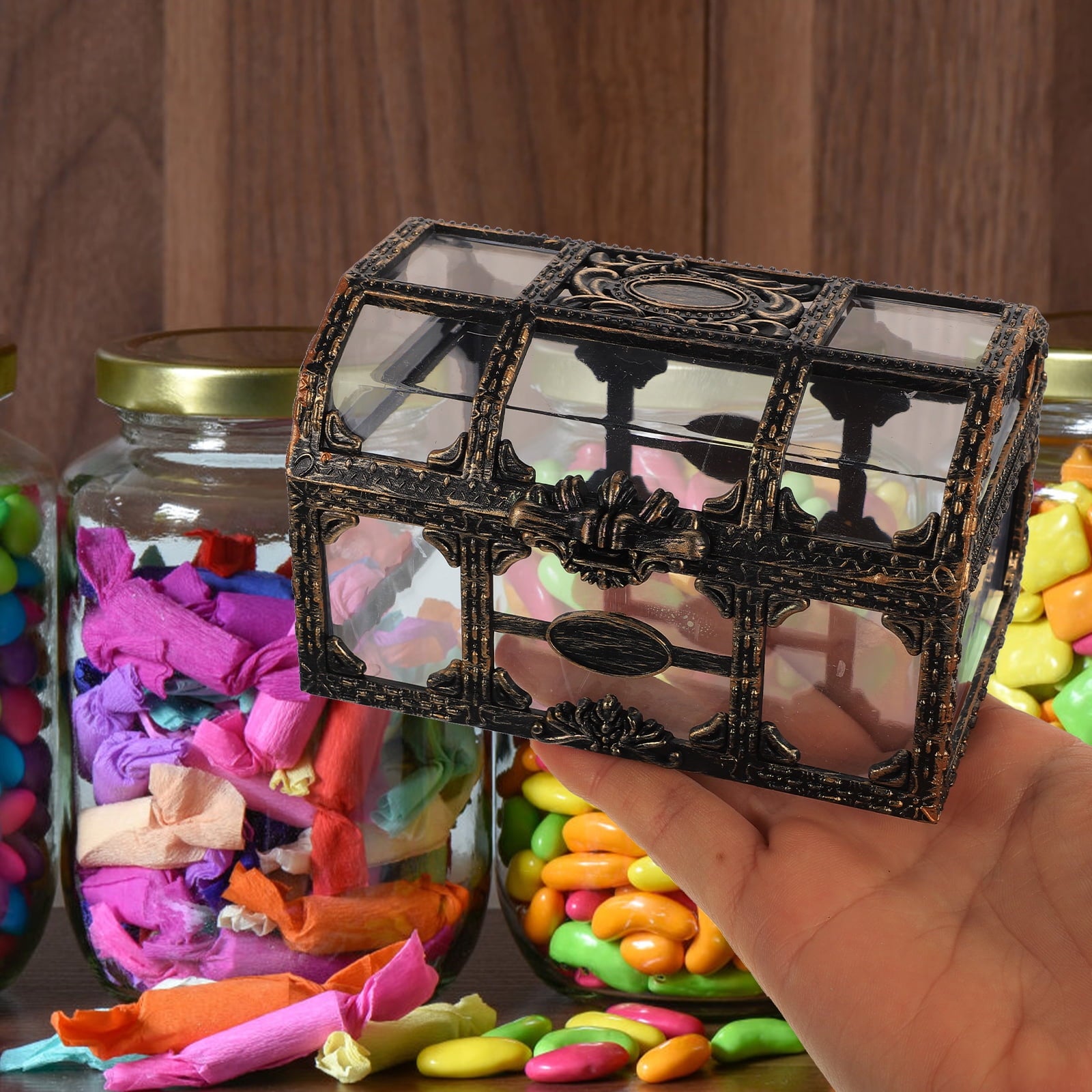 2 Count Pirate Treasure Chest Gift Box Candy Holder Bride